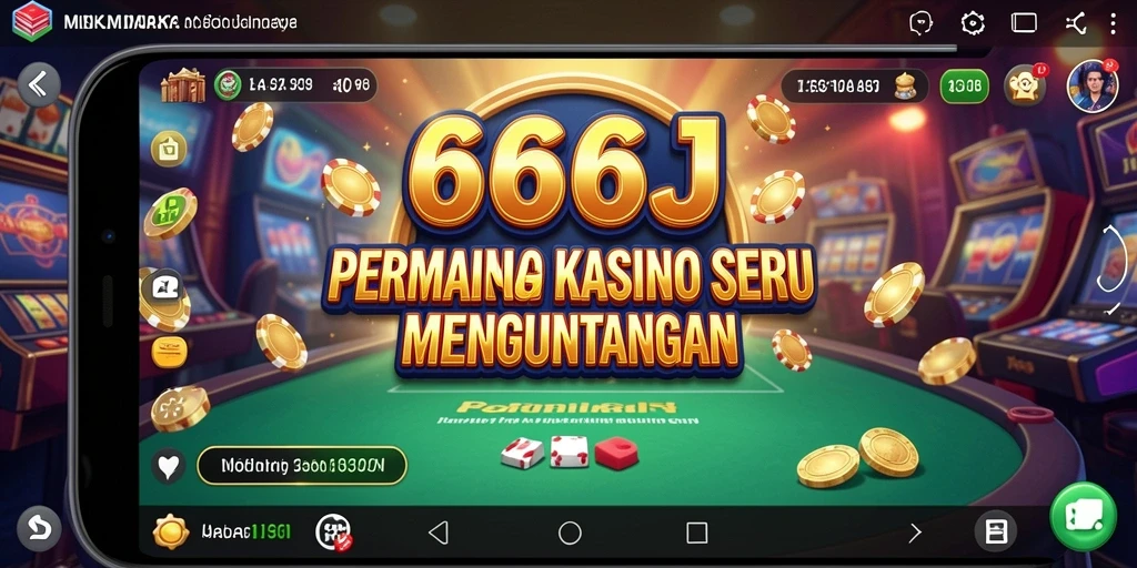 Tampilan menarik dari gameplay Kasino di 666J.