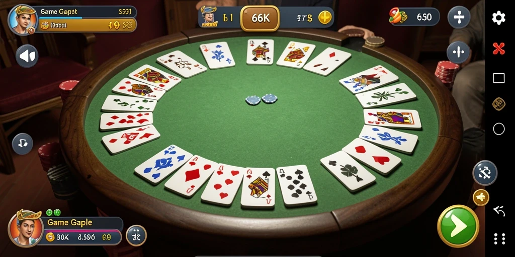 Tampilan gameplay seru dalam permainan Gaple 66K.