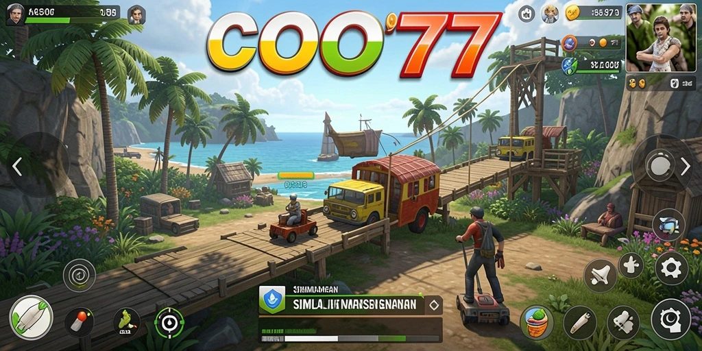 Gameplay menarik COO77 dengan desain dunia yang kreatif.