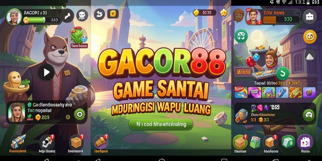 Screenshot utama GACOR88 menampilkan gameplay yang seru dan interaktif.