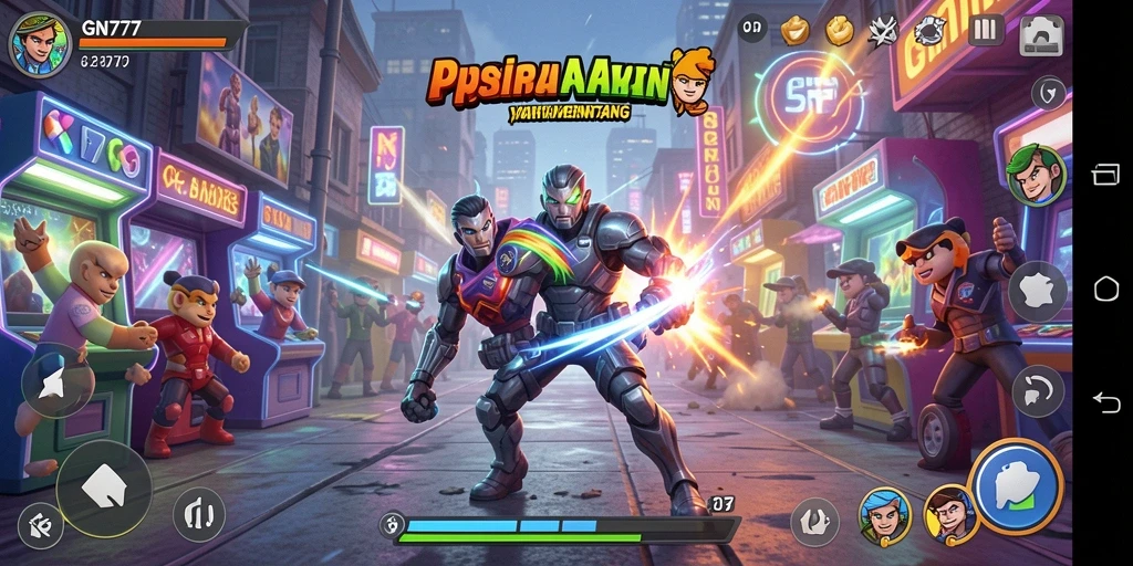 Screenshot gameplay GN777 menampilkan aksi seru dalam permainan Arcade.