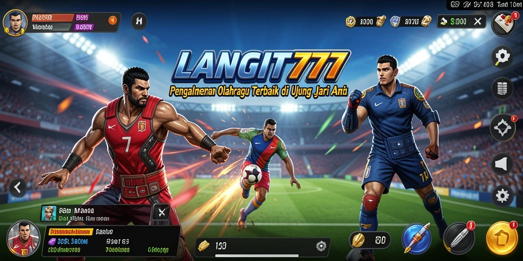 Tampilan utama gameplay LANGIT777 dengan aksi olahraga yang mendebarkan.