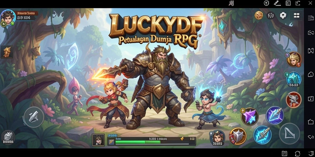 Gameplay menarik LUCKYDF dengan grafik RPG yang memukau.