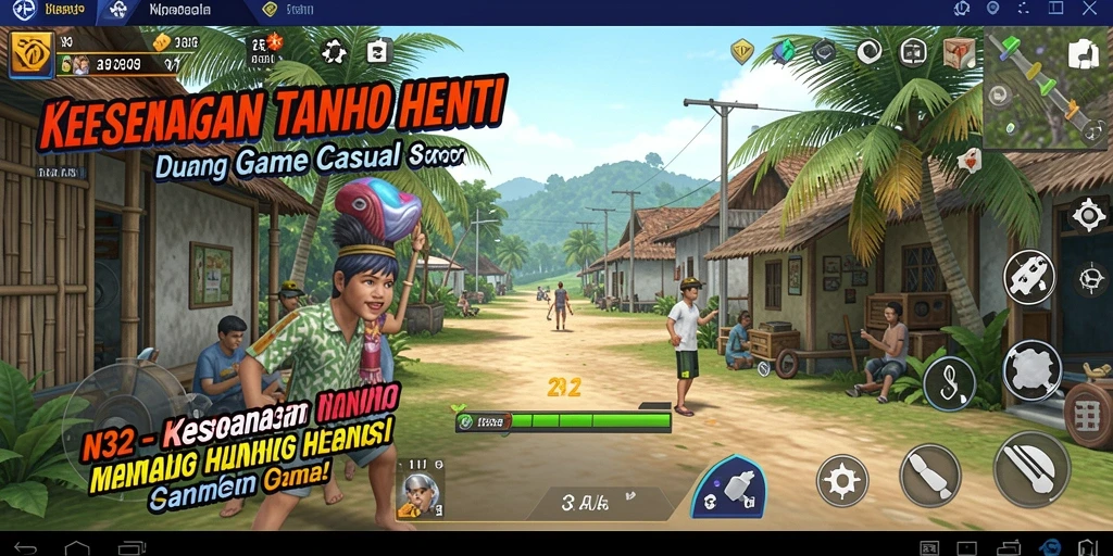 Tampilan gameplay N32 yang ceria dan mengasyikkan.