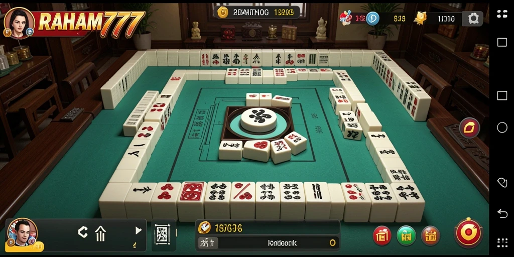 Screenshot gameplay <strong>RAHAM777</strong> menampilkan keseruan permainan Mahjong.