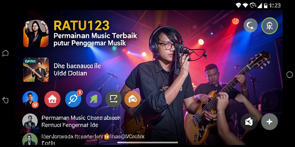 Tampilan gameplay seru dengan berbagai tantangan musik.