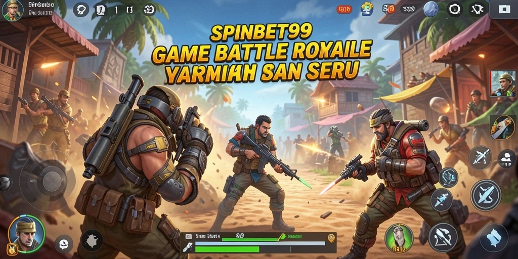 Tampilan gameplay SPINBET99 yang mendebarkan dalam pertempuran Battle Royale.