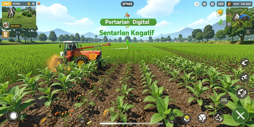 Tampilan gameplay SPN88 yang menawan saat mengelola pertanian.