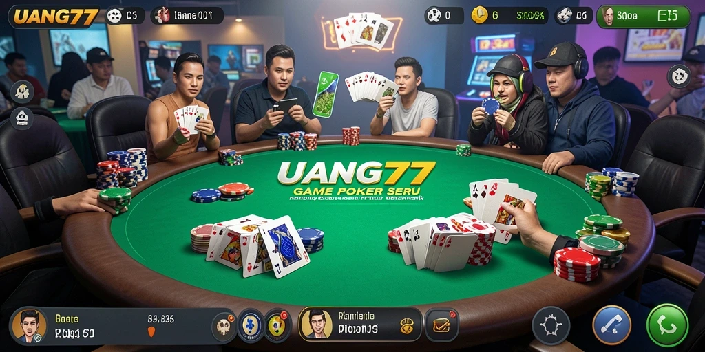 Tampilan gameplay UANG77 yang mendebarkan dan interaktif.