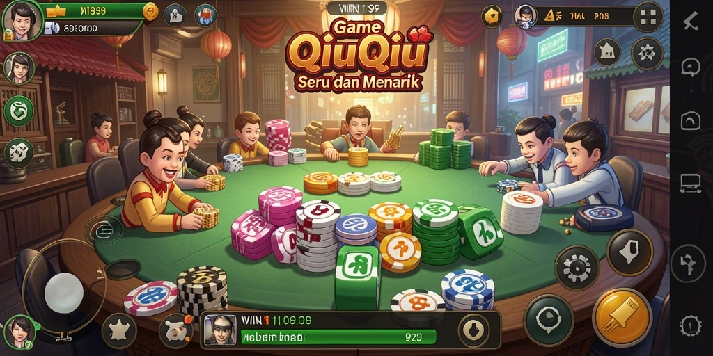Gameplay QiuQiu yang menarik dengan grafis modern.