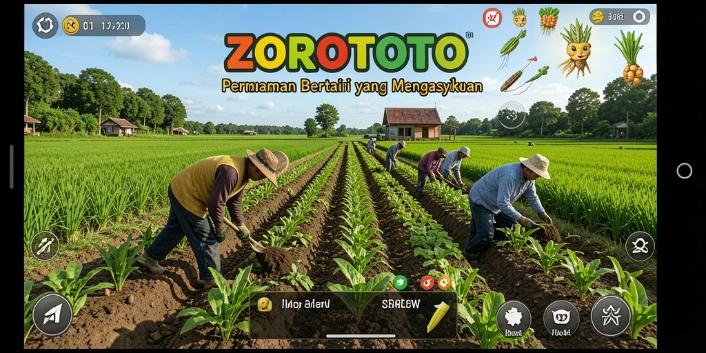 Tampilan gameplay seru di dunia pertanian ZOROTOTO.